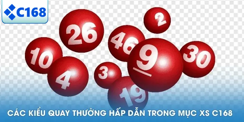 Các kiểu quay thưởng hấp dẫn trong mục XS C168